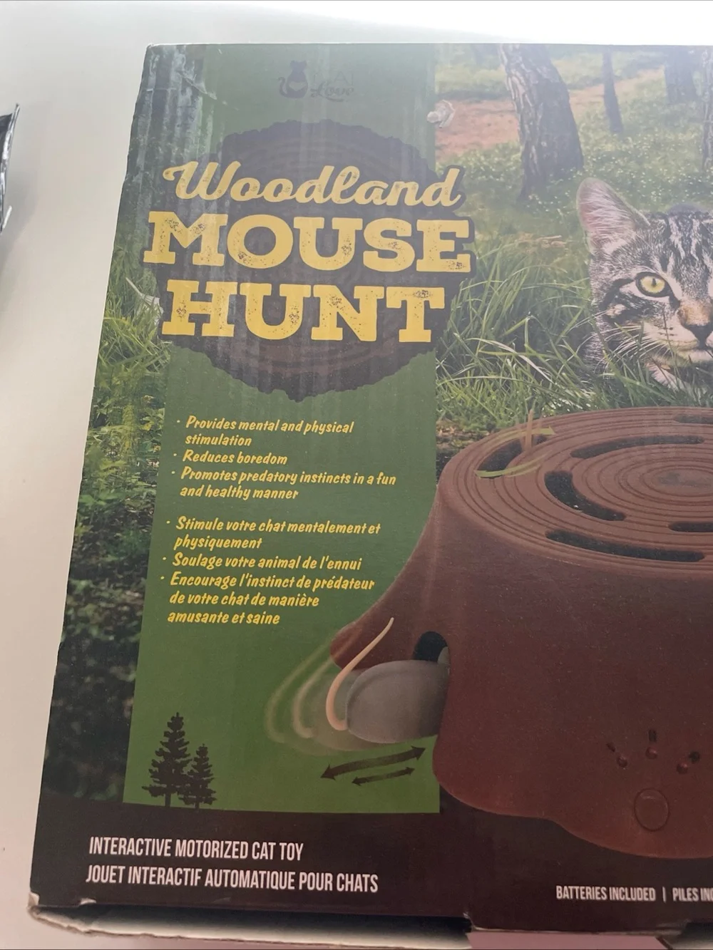 Brand New Car Toy Woodland Mouse Hunt 9.8x6.7x3.1 Interactive Cat Toy